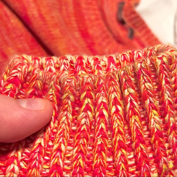525 America Crew Neck Thick Knit Sweater / Heathered Orange / Women M - Picture 6 of 10